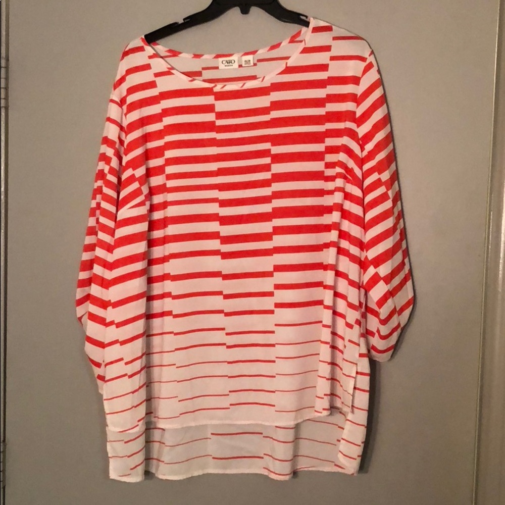 Striped Chiffon Top